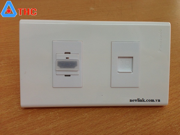 Bộ Wallplate lắp 2  nhân RJ11